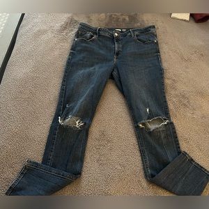 Old Navy Rockstar super skinny mid rise destroyed 16 long jeans
